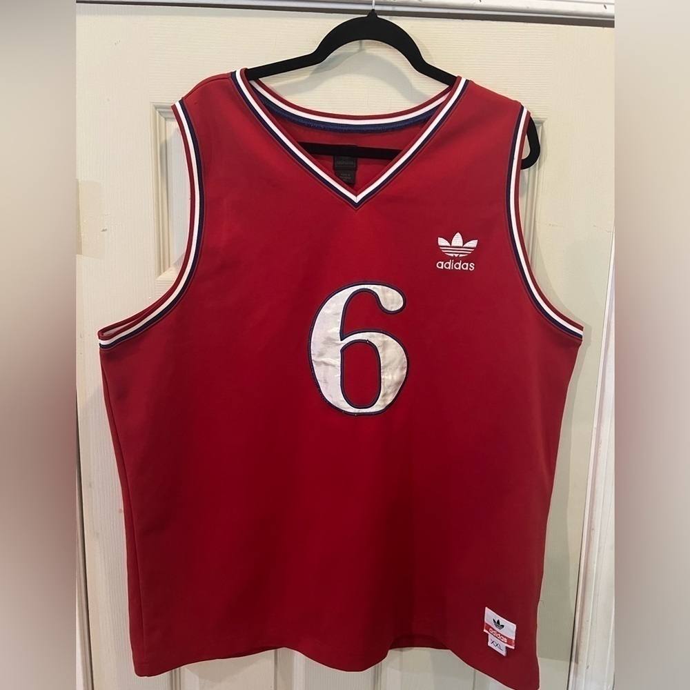 Adidas Julius Erving Red White Blue Vintage 76ers Jersey